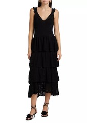 FARM Rio Crochet Sleeveless Midi-Dress