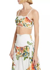 FARM Rio Delicate Garden Eyelet Crop Top