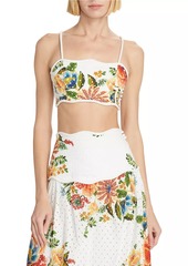 FARM Rio Delicate Garden Eyelet Crop Top