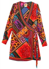 FARM Rio Dotted Patch Scarf Wrap Dress in Multi