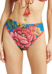 FARM Rio Blue Winter Chita Hot Floral Bikini Bottoms