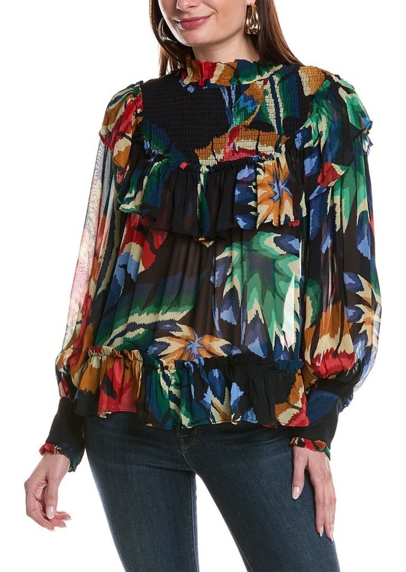 FARM Rio Chevron Forest Blouse