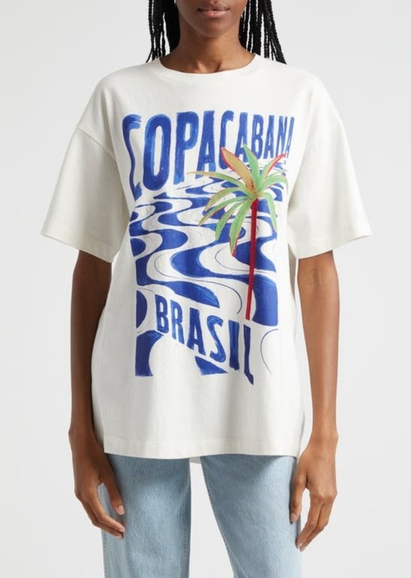 FARM Rio Copacabana Oversize Cotton Graphic T-Shirt