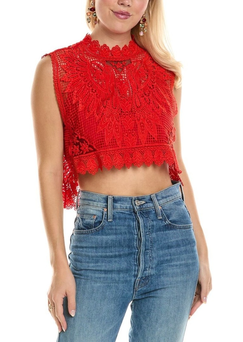 FARM Rio Crochet Lace Crop Top