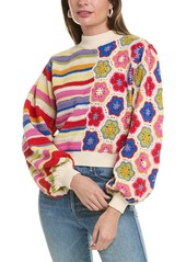FARM Rio Crocheted Sweater