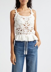 FARM Rio Floral Crochet Tank