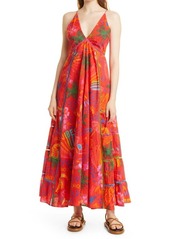 FARM Rio Good Vibes Print Cotton Sundress in Red at Nordstrom