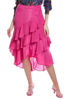 FARM Rio Marrocaine Ruffle Midi Skirt