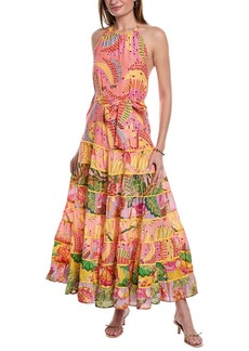 FARM Rio Mixed Prints Halter Maxi Dress