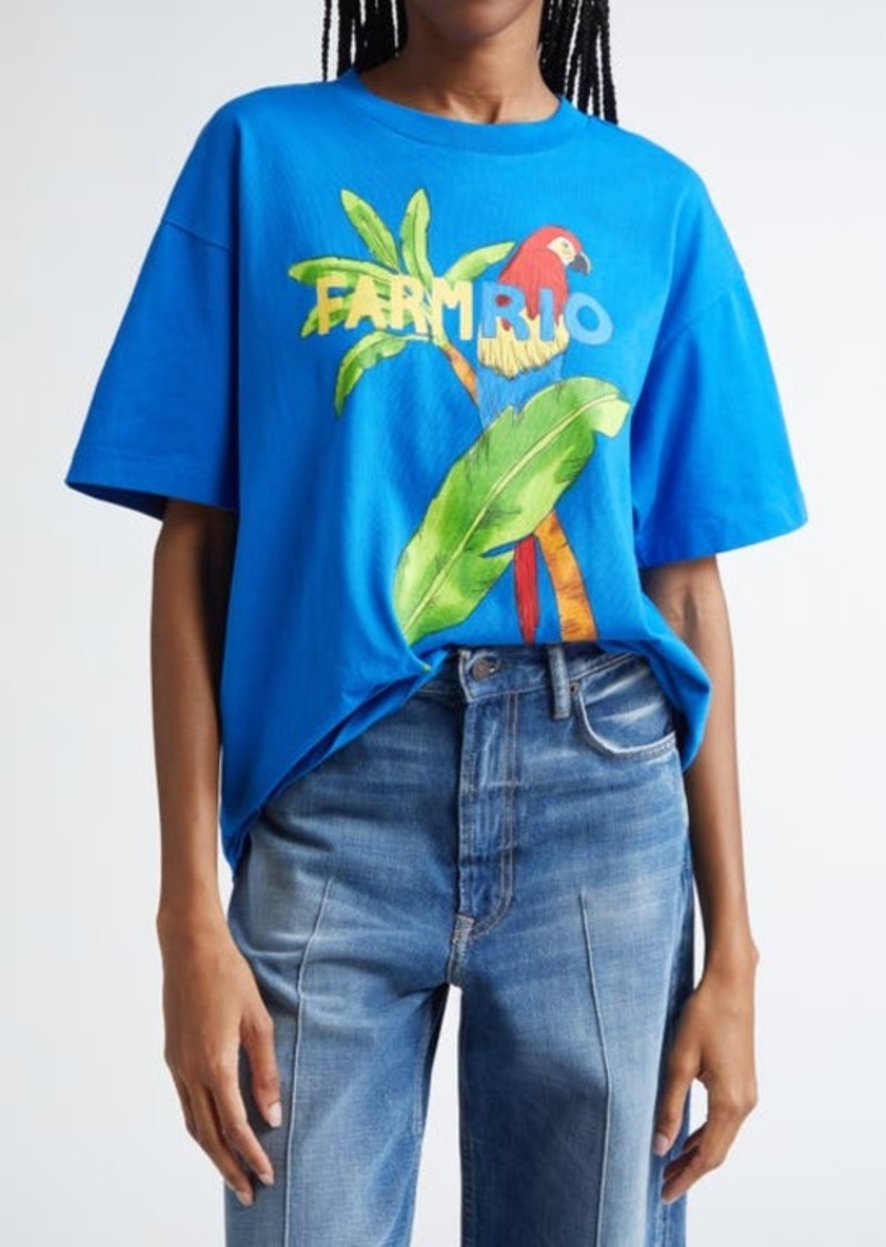 FARM Rio Oversize Cotton Graphic T-Shirt