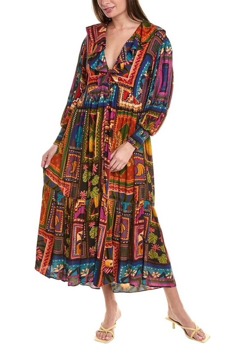 FARM Rio Patchwork Tapestry Ankle Dress