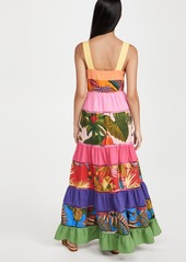 FARM Rio Rainbow Mixed Prints Maxi Dress