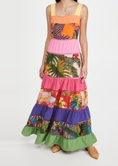 FARM Rio Rainbow Mixed Prints Maxi Dress