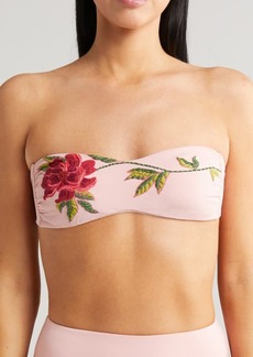 FARM Rio Rose Beaded Strapless Bikini Top