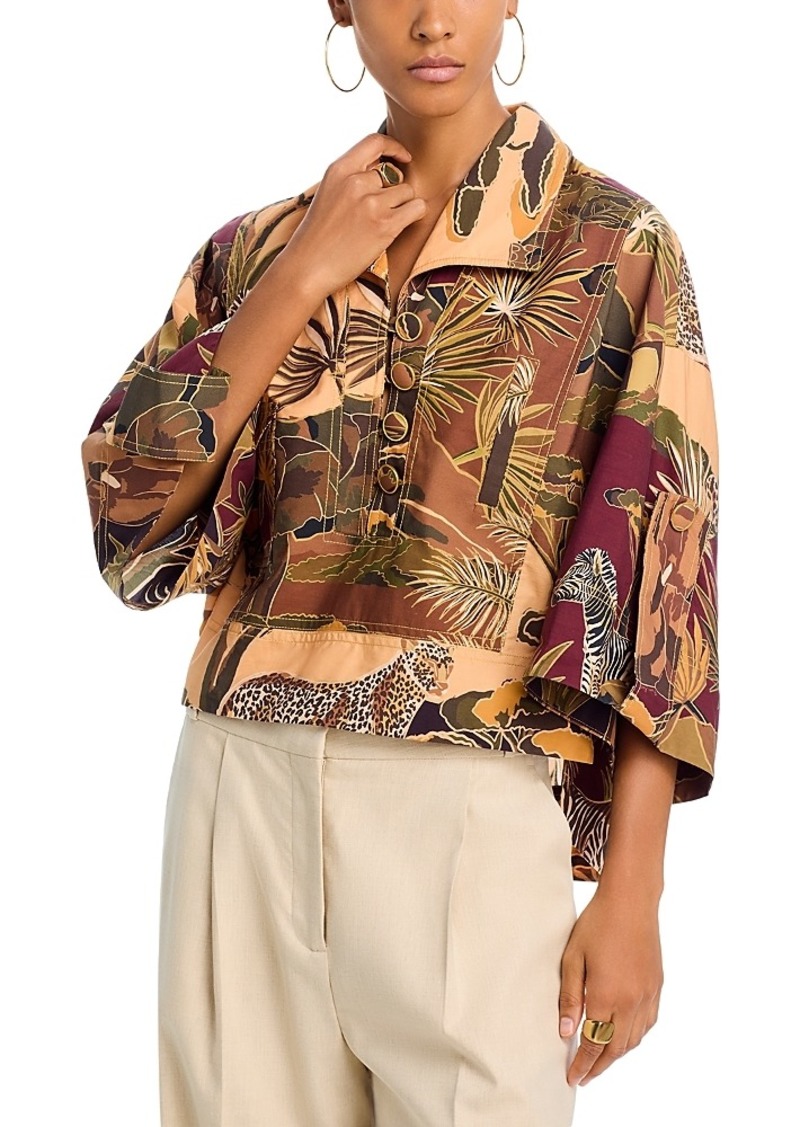 Farm Rio Savana Dream Caramel Blouse