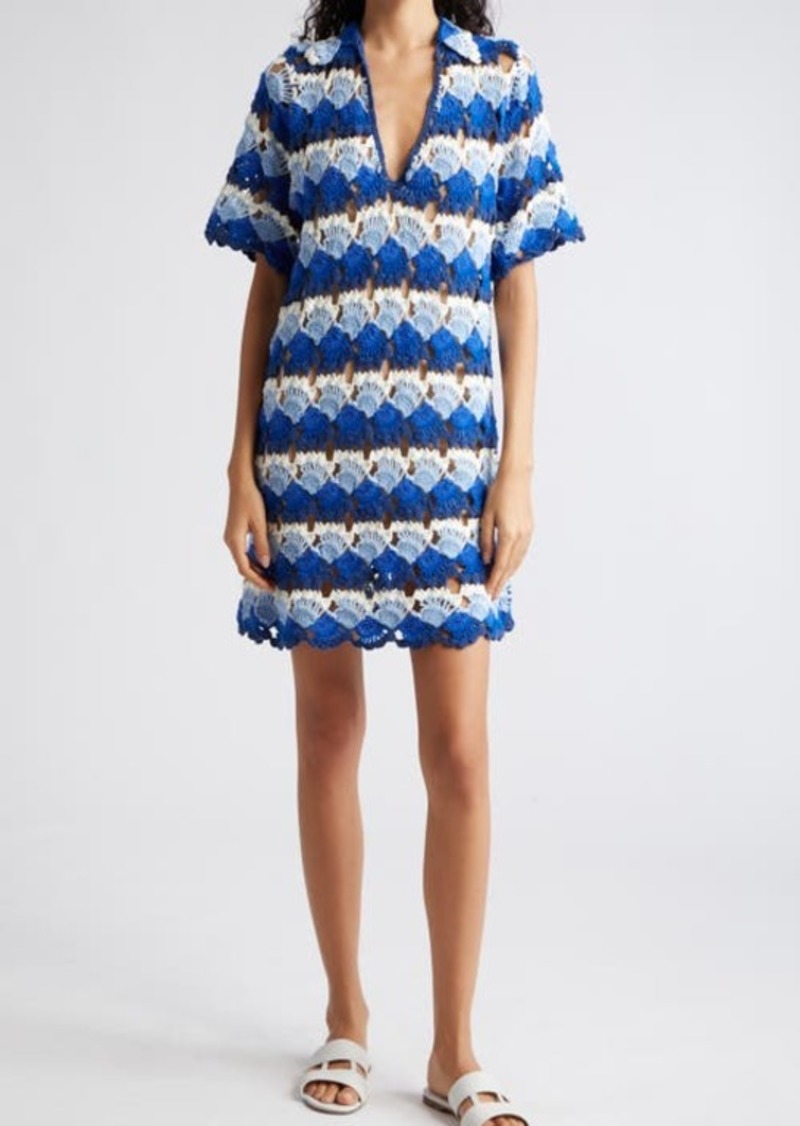 FARM Rio Semisheer Crochet Cover-Up Dress