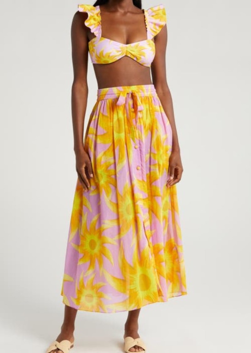 FARM Rio Sunny Side Cotton Cover-Up Maxi Skirt