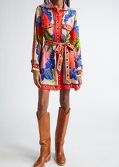 FARM Rio Surreal Scarf Print Shirtdress