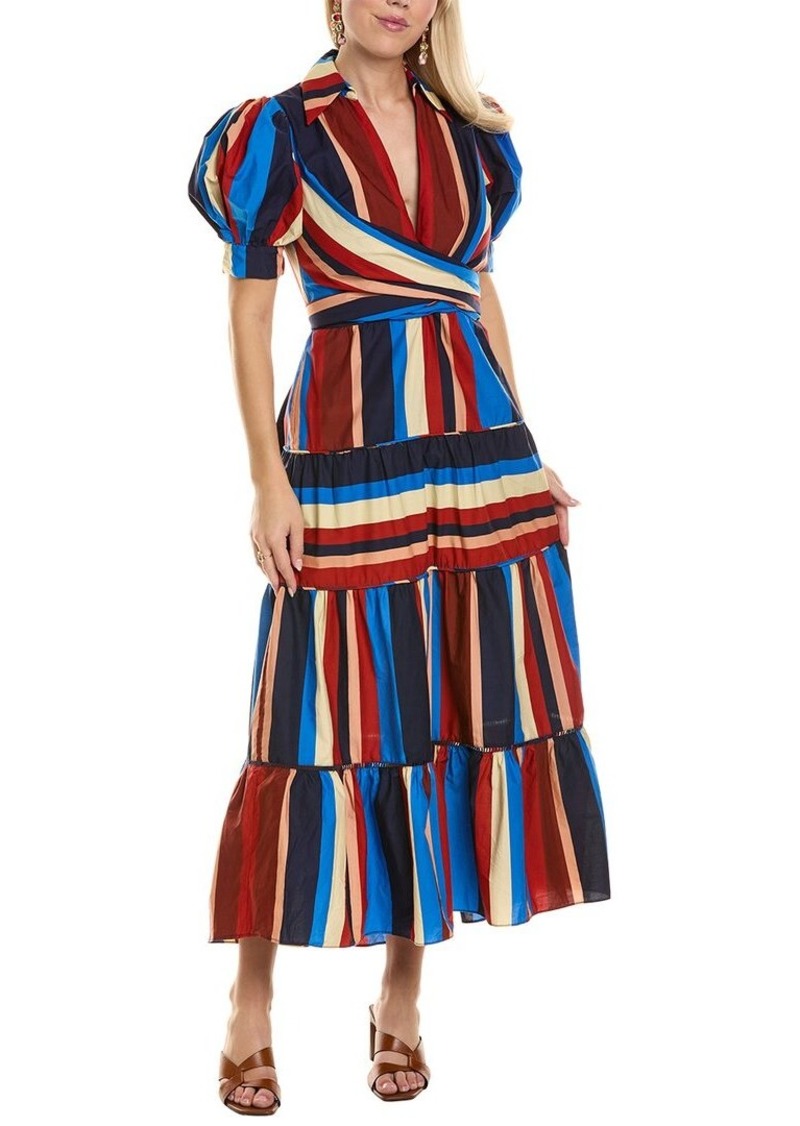 FARM Rio Tie Front Midi Dress