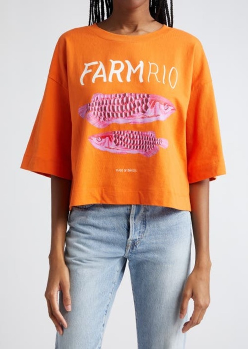 FARM Rio Tropical Fish Cotton Graphic T-Shirt