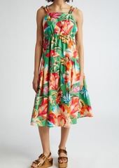 FARM Rio Tropicart Floral Midi Dress