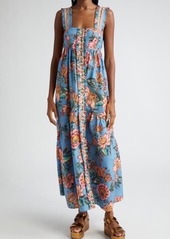 FARM Rio Wonderful Bouquet Button Front Maxi Dress