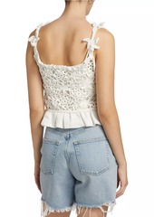 FARM Rio Floral Crochet Top