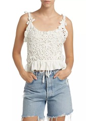 FARM Rio Floral Crochet Top