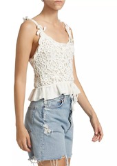 FARM Rio Floral Crochet Top