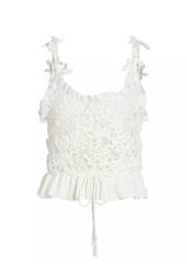 FARM Rio Floral Crochet Top