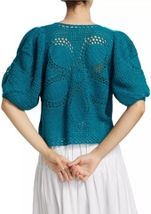 FARM Rio Flower Draw Crochet Blouse