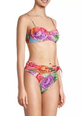 FARM Rio Flower Scarves Bikini Top