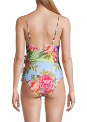FARM Rio Flower Scarves One-Piece Swimsuit