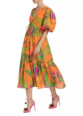 FARM Rio Fresh Macaws Midi-Dress