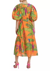 FARM Rio Fresh Macaws Midi-Dress