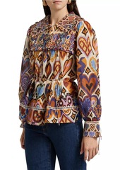 FARM Rio Hearts Ikat-Inspired Blouse