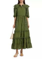 FARM Rio Hummingbird Richelieu Maxi Dress