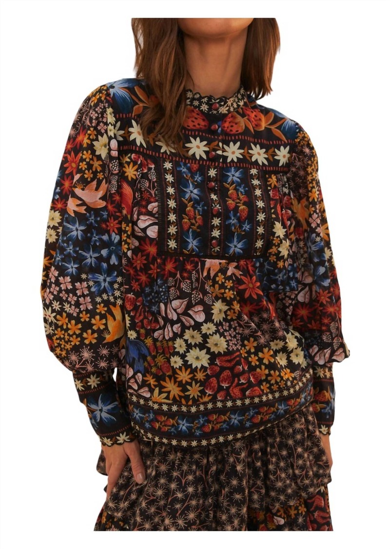 FARM Rio Jujus Garden Blouse In Multi Color