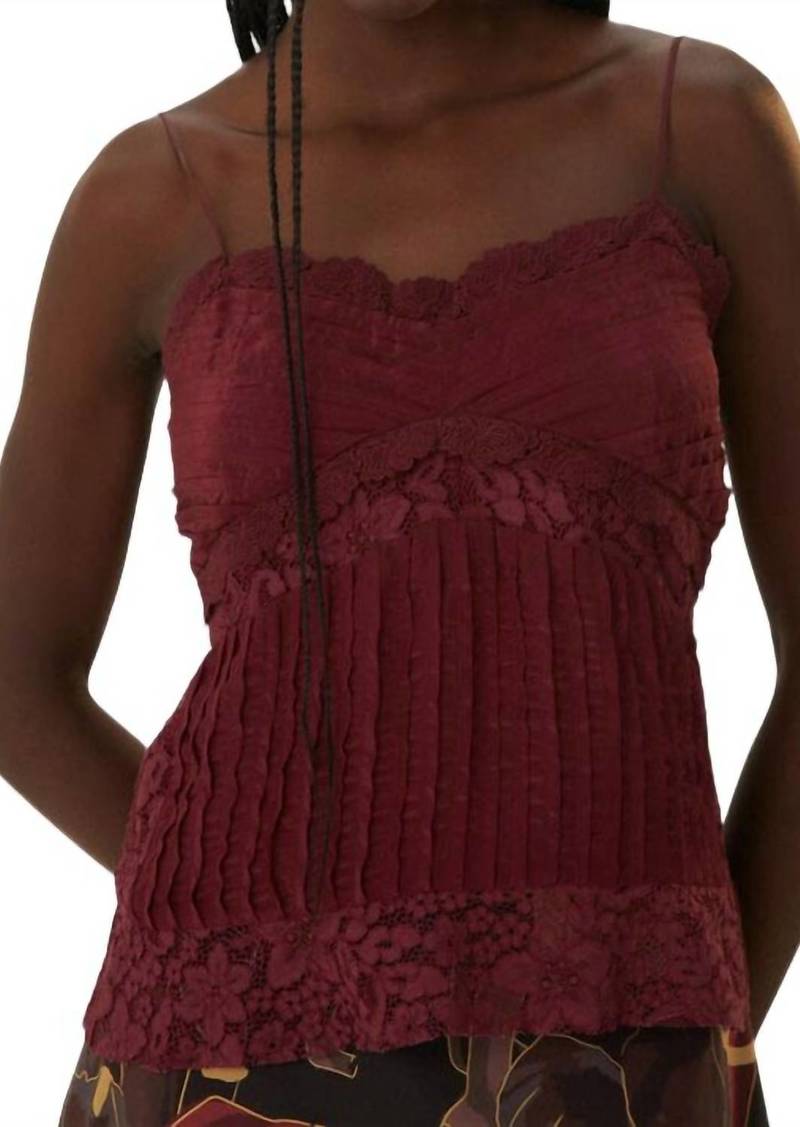 FARM Rio Lace Sleeveless Blouse In Purple