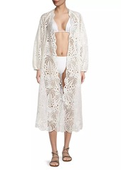 FARM Rio Laise Eyelet Cotton Cover-Up