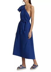 FARM Rio Leaf One-Shoulder Midi Dress