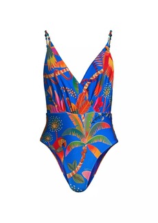 FARM Rio Macaw Party One-Piece Swimsuit