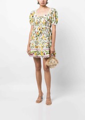 FARM Rio Orchard floral-print mini dress