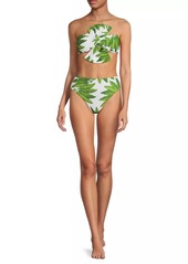 FARM Rio Palm Fan Bandeau Bikini Top