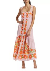 FARM Rio Papaya Salad Cotton Maxi Dress