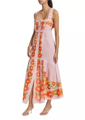 FARM Rio Papaya Salad Cotton Maxi Dress