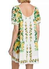 FARM Rio Papaya Salad Scoopneck Minidress