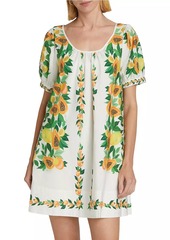 FARM Rio Papaya Salad Scoopneck Minidress