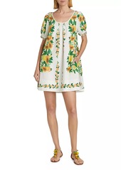 FARM Rio Papaya Salad Scoopneck Minidress