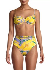 FARM Rio Pietra Floral Balconette Bikini Top